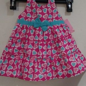 Infant pink & blue heart  dress